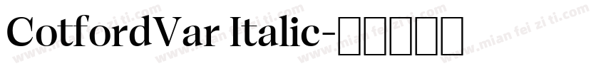 CotfordVar Italic字体转换